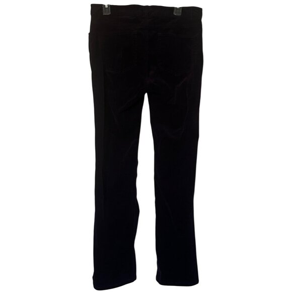 Chaps Denim Dark Purple Velvet Mid-Rise Pants Cotton Blend Women's Size 10 - Picture 2 of 14